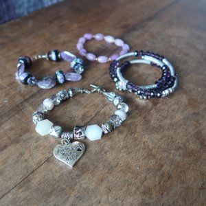 3 FOR $20 PURPLE PAW BRACELET BUNDLE